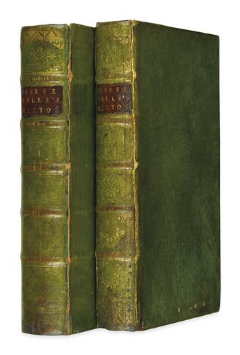 BASKERVILLE PRESS.  Milton, John. Paradise Lost.  1758 + Paradise Regaind.  1758